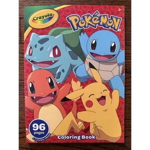 Crayola Pokemon Coloring Book 96 Pages + 1 Sticker Sheet NEW